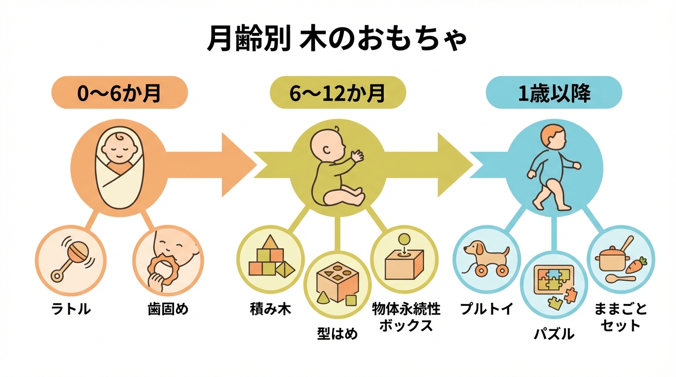 月齢・発達段階で見る木のおもちゃの種類