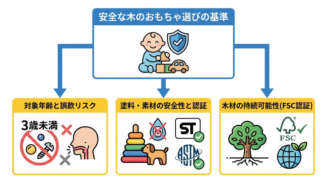 安全な木のおもちゃの選び方と判断基準