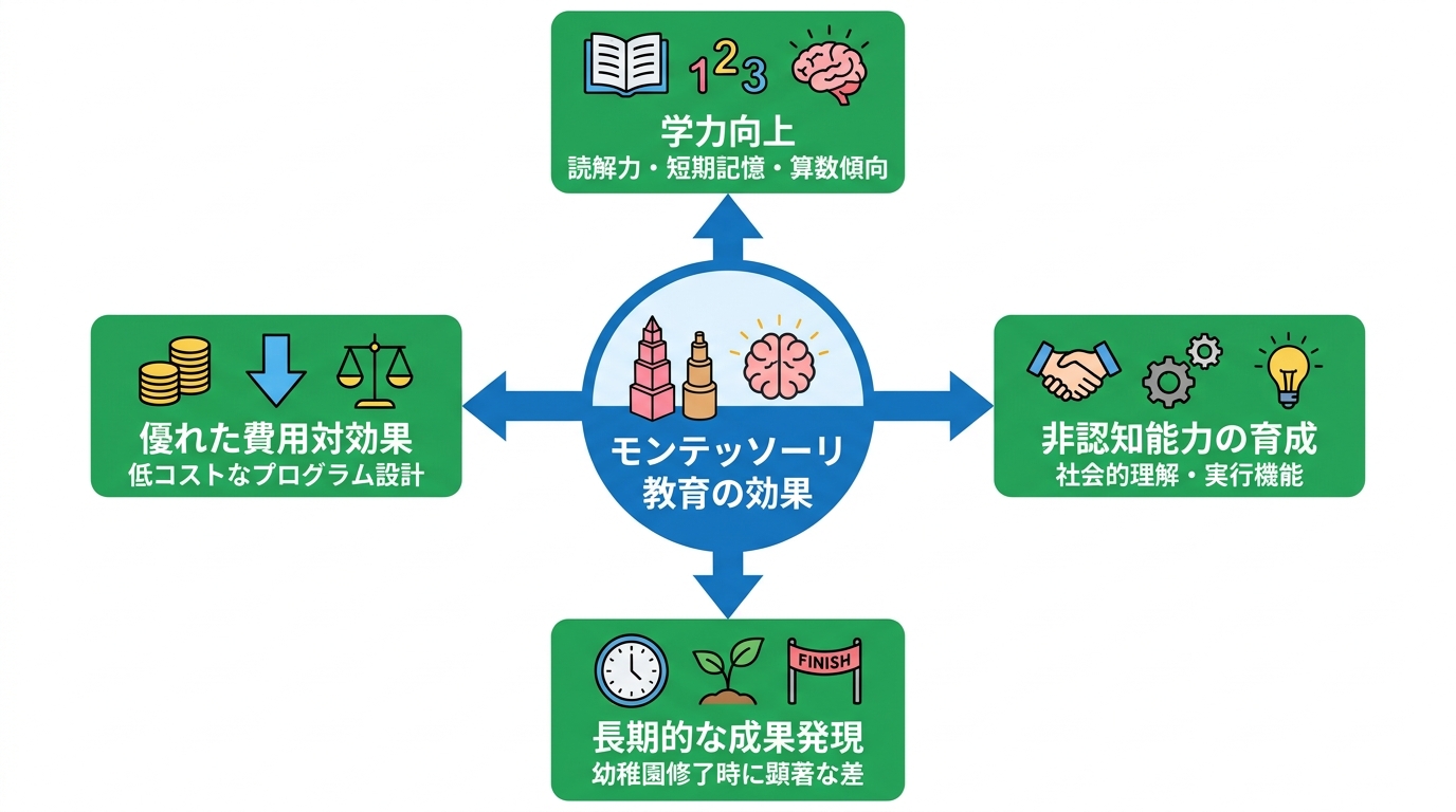 研究で示されたモンテッソーリの効果