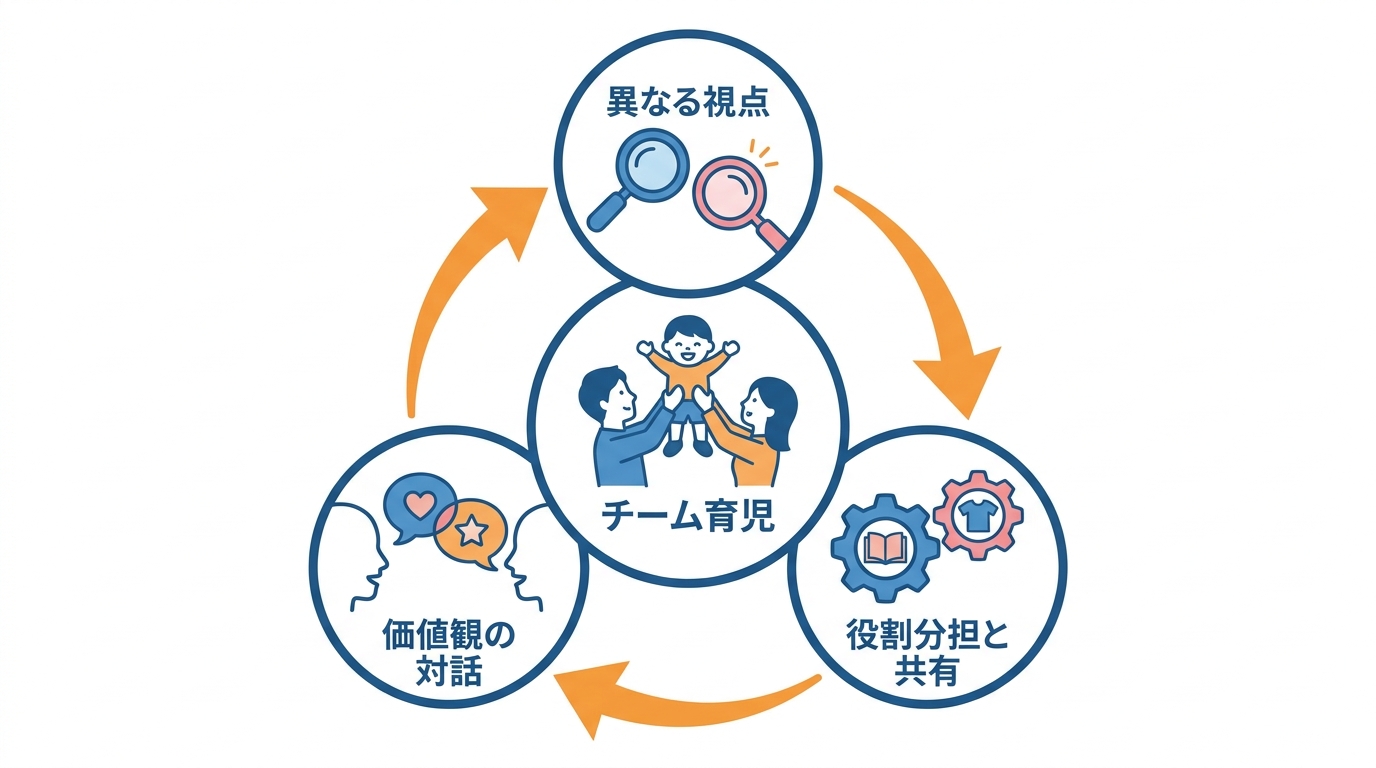 パパとママの関わり方の違いを活かす